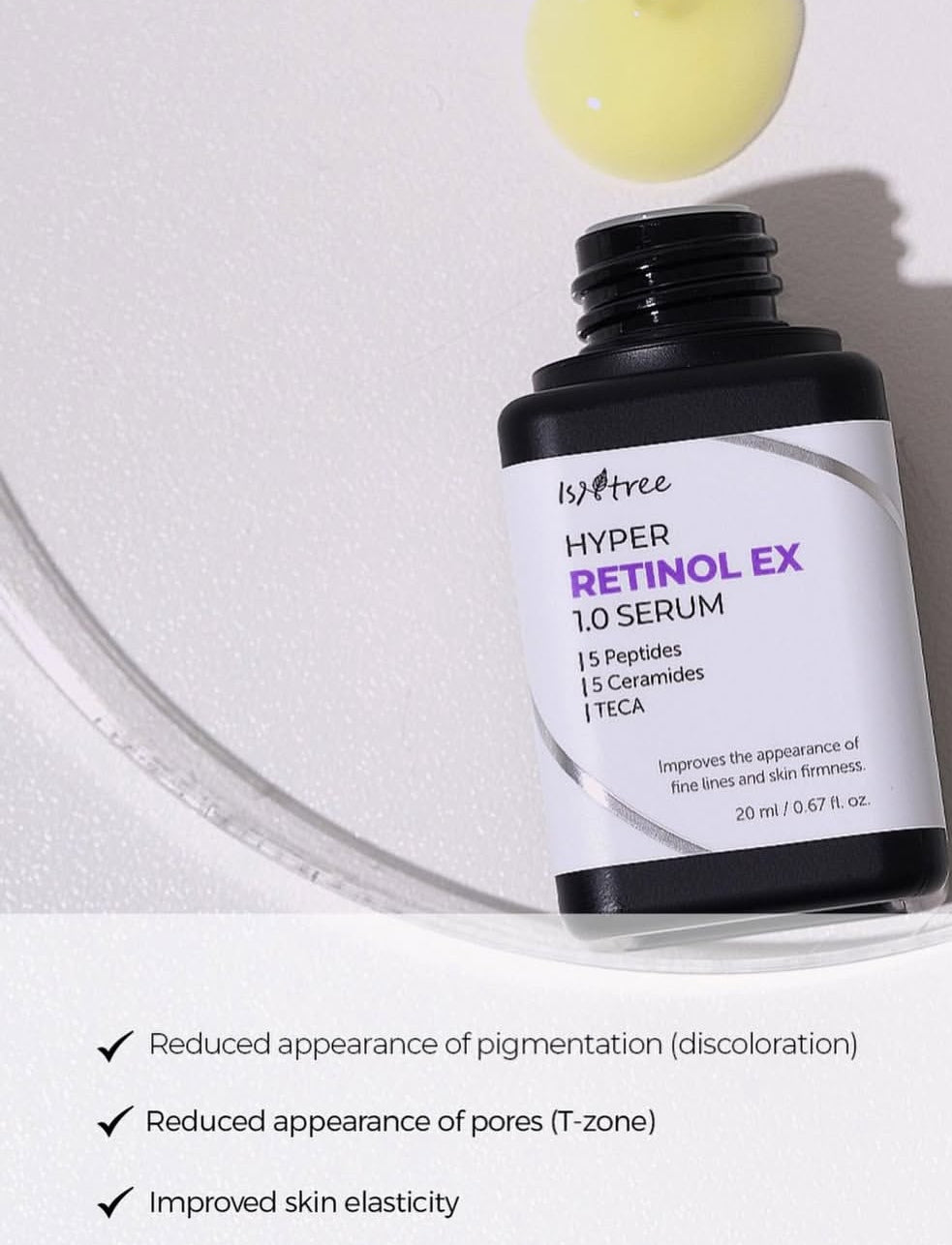 Isntree Hyper Retinol EX 1.0 Serum (20 ml) Retinol, Bakuchiol & Peptides for Anti‑Aging & Sensitive Skin