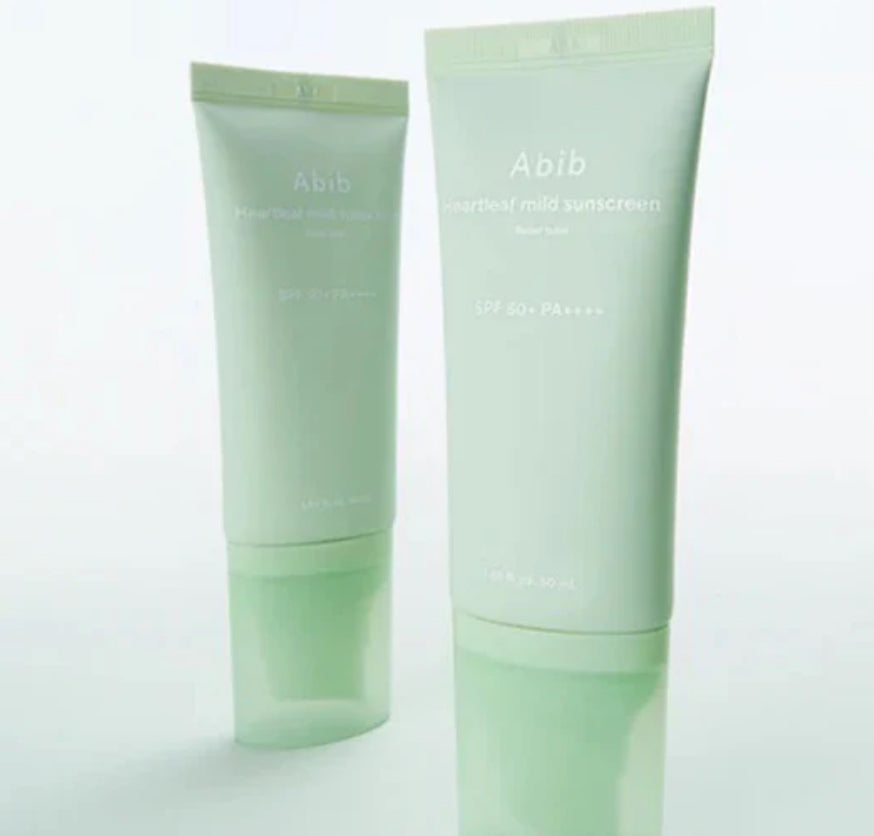 Abib Heartleaf Relief Sun Essence SPF50+ PA++++ |Calming Chemical Sunscreen (50ml Tube)