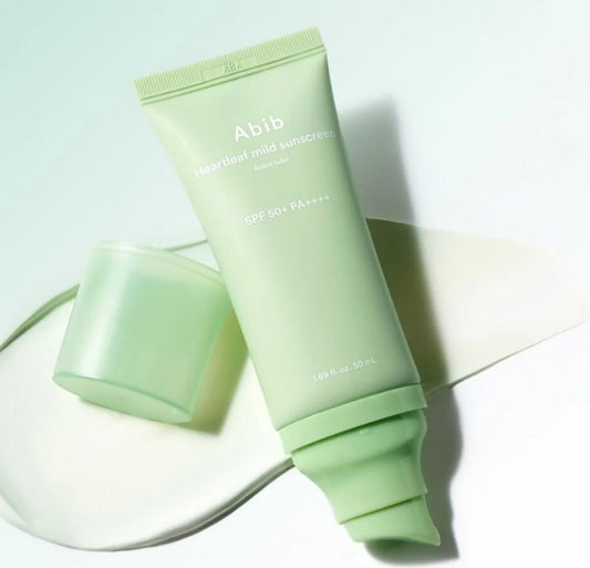 Abib Heartleaf Relief Sun Essence SPF50+ PA++++ |Calming Chemical Sunscreen (50ml Tube)
